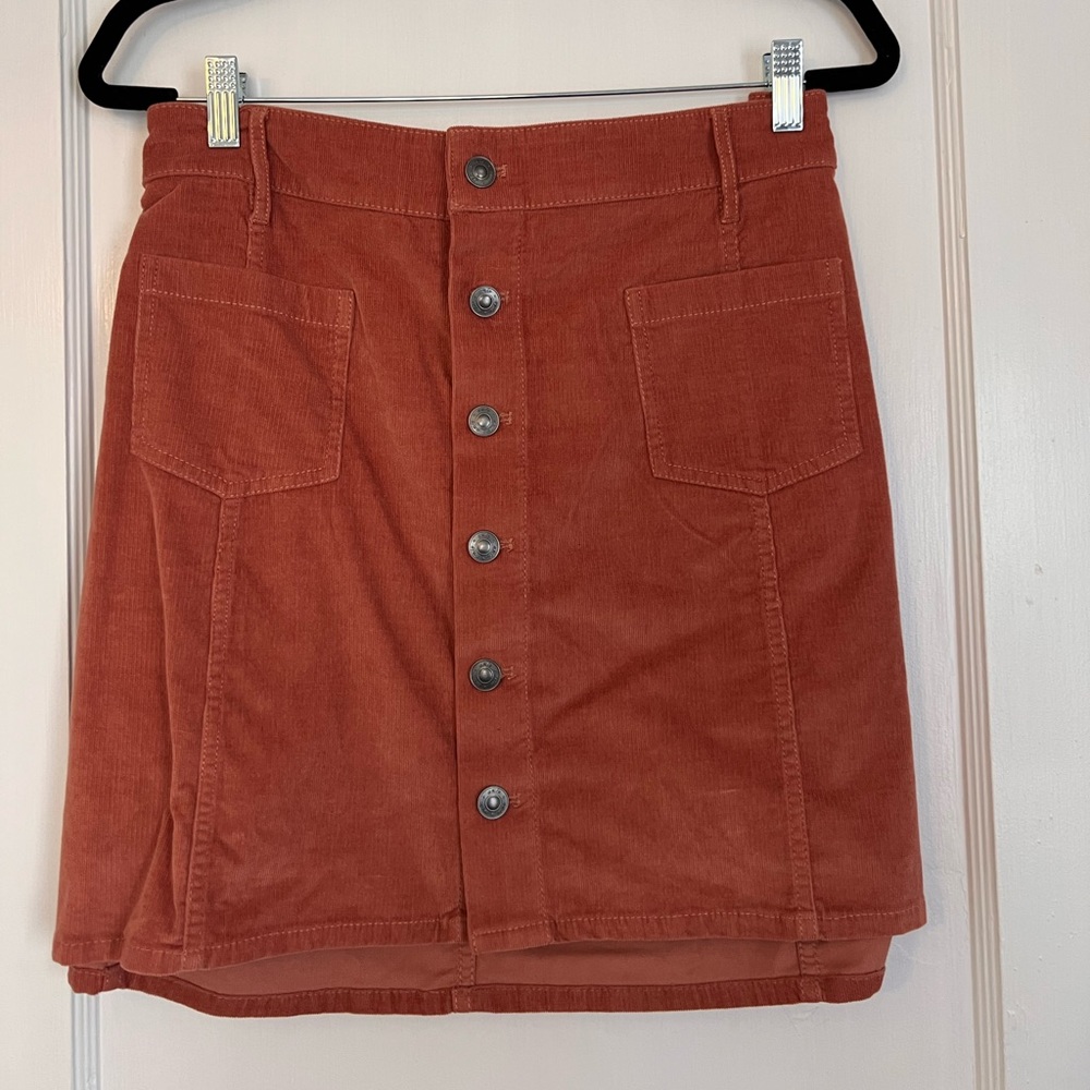 Mauve Denim Skirt